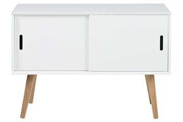 AC Design Furniture Kommode Mariela, B: 100 T: 38 H: 68,2 cm, Holz, Weiss - 1