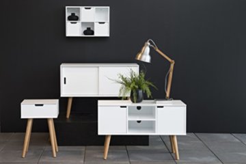 AC Design Furniture Kommode Mariela, B: 100 T: 38 H: 68,2 cm, Holz, Weiss - 3