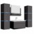 Home Deluxe - Badmöbel-Set - Wangerooge schwarz - XL - inkl. Waschbecken und komplettem Zubehör - Verschiedene Größen - 1