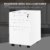 Rollcontainer, inkl. 3 Schübe, grundsolide Verarbeitung, optimal für Schreibtisch, Büromöbel, Schreibtisch Container, Rollkontainer Büro, Rollkontainer mit Schubladen, Hängeregistratur (Weiss B) - 4