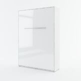 Schrankbett CONCEPT PRO Wandklappbett - Vertikal (140x200 cm, weiß hochglanz) - 1