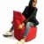 Sitzsack Sessel - für Kinder und Erwachsene - In & Outdoor Sitzsäcke Kissen Sofa Hocker Sitzkissen Bodenkissen mit Styropor Füllung Bean Bag Sitzsäcke Möbel Kissen (Rot) - 6