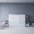 SMARTBett Basic 140x200 Horizontal Weiss/Weiss Glanz Schrankbett | ausklappbares Wandbett, ideal geeignet als Wandklappbett fürs Gästezimmer, Büro, Wohnzimmer, Schlafzimmer - 2