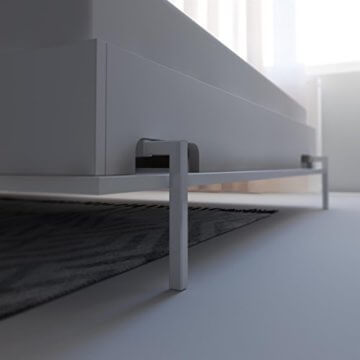 SMARTBett Basic 140x200 Vertikal Weiss Schrankbett | ausklappbares Wandbett, ideal geeignet als Wandklappbett fürs Gästezimmer, Büro, Wohnzimmer, Schlafzimmer - 5