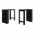 SoBuy FWT17-SCH Bartisch schwarz Küchentisch mit 3 Regalfächern Stehtisch Tresen Theke, BHT ca.: 112x106x57cm - 4