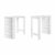 SoBuy® FWT17-W Bartisch Beistelltisch Stehtisch Küchentheke Küchenbartisch mit 3 Regalfächern Tresen weiß BHT: 112x106,5x57cm - 4