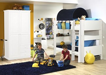 Steens For Kids Kinderbett, Etagenbett inkl. Lattenrost und Absturzsicherung, Liegefläche 90 x 200 cm, MDF, weiß - 4