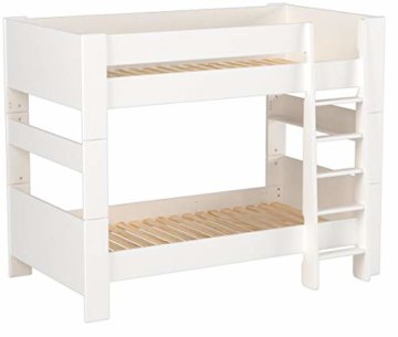 Steens For Kids Kinderbett, Etagenbett inkl. Lattenrost und Absturzsicherung, Liegefläche 90 x 200 cm, MDF, weiß - 8