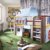 Steens For Kids  Kinderbett, Hochbett, inkl. Lattenrost und Absturzsicherung, Liegefläche 90 x 200 cm, Kiefer massiv, weiß,grau - 2