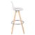 WOLTU® BH45ws-2 2 x Barhocker 2er Set Barstuhl aus Kunststoff Holzgestell mit Lehne + Fußstütze Design Stuhl Küchenstuhl optimal Komfort Weiss - 6
