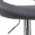 WOLTU Design 2 x Barhocker Tresenhocker mit Griff , 2er Set , stufenlose Höhenverstellung , verchromter Stahl , Antirutschgummi , pflegeleichter Kunstleder , gut gepolsterte Sitzfläche , Farbwahl (9198 Grau) - 5